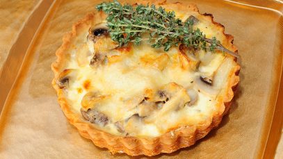 Tarta de Champiñones y Queso