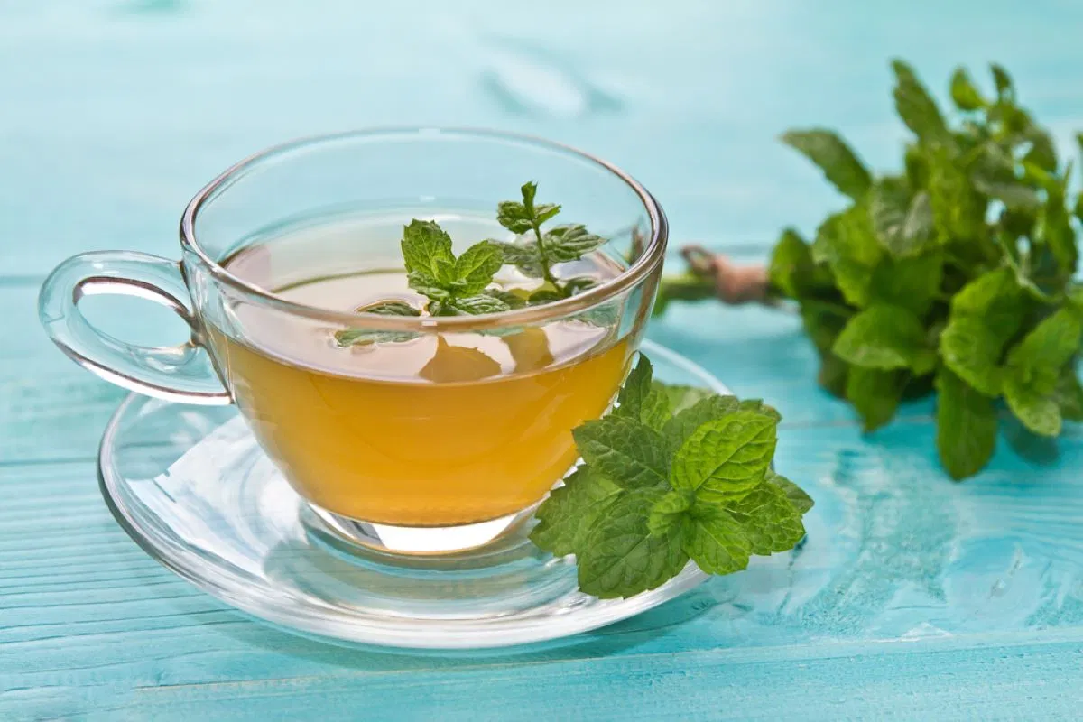 Infusión de menta para aliviar problemas digestivos