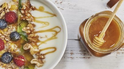 Avena con Frutas y Miel