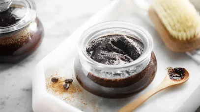 Exfoliante corporal casero de café y aceite