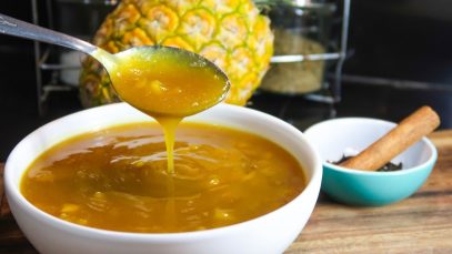 Salsa de piña para carnes