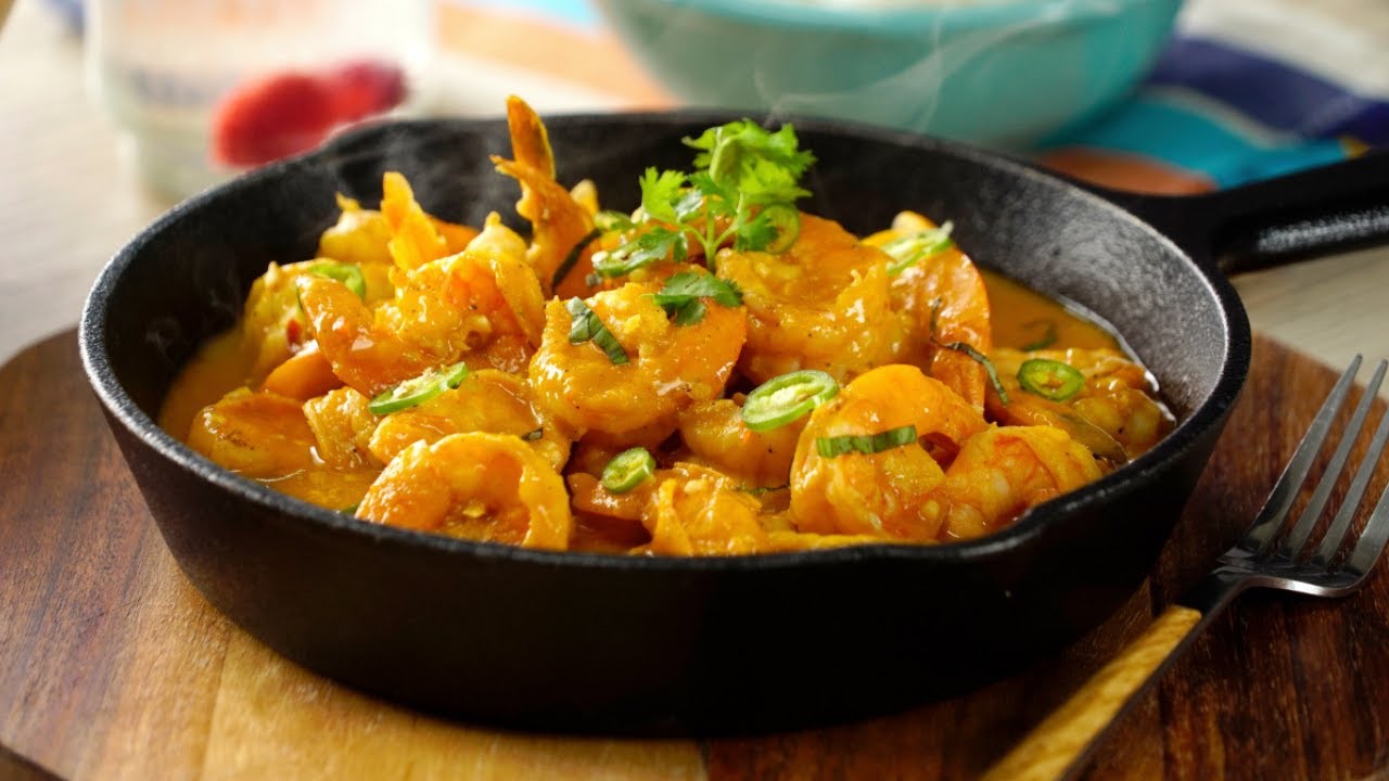 Camarones en Salsa de Coco