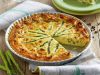 Quiche de espárragos y champiñones con queso parmesano y masa